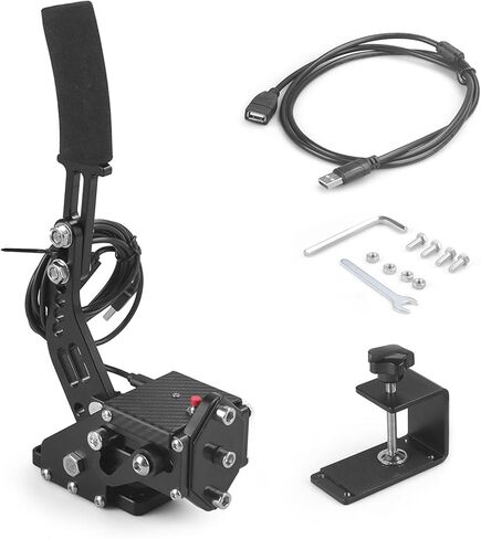 64 بت PC/PS4/PS5 USB فرملة اليد ترقية SIM ألعاب السباق فرملة اليد متوافقة مع كابل Logitech G29 G27 G25 G920 T300 1.8 متر/مع مشبك تثبيت/ربيع مقوى أسود in Kuwait