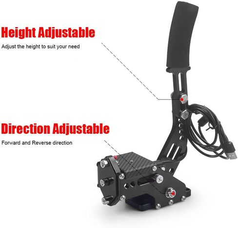 64 بت PC/PS4/PS5 USB فرملة اليد ترقية SIM ألعاب السباق فرملة اليد متوافقة مع كابل Logitech G29 G27 G25 G920 T300 1.8 متر/مع مشبك تثبيت/ربيع مقوى أسود in Kuwait