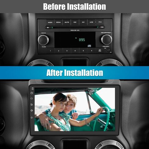 Car Radio Stereo 8GB+128GB for Jeep Wrangler JK 2007-2018 Dodge Ram 1500 2500 3500 2009-2012 Compass Grand Cherokee with CarPlay Android Auto in Saudi Arabia