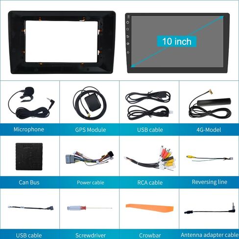 Car Radio Stereo 8GB+128GB for Jeep Wrangler JK 2007-2018 Dodge Ram 1500 2500 3500 2009-2012 Compass Grand Cherokee with CarPlay Android Auto in Saudi Arabia