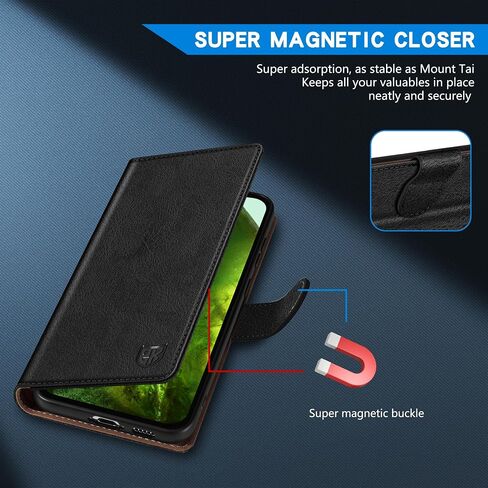 ZZXX for Google Pixel 8 Wallet Case with [RFID Blocking] Card Slot Kickstand Magnetic Closure Leather Flip Fold Protective Phone Case for Google Pixel 8 Case Wallet(Black-6.3 inch) in Saudi Arabia