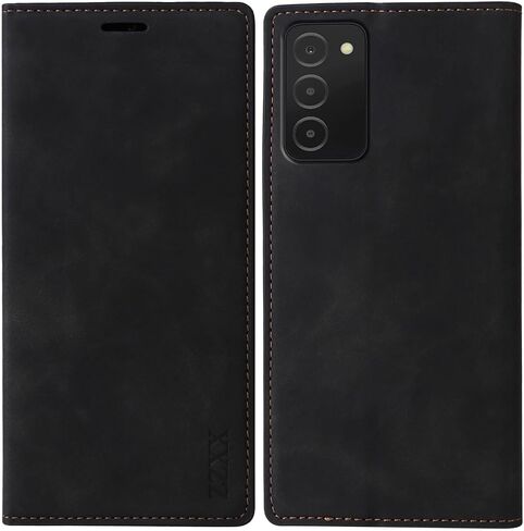 ZZXX Samsung Galaxy A03S Case Wallet with [RFID Blocking] Card Slot Photo Fram Kickstand Magnetic Soft Leather Flip Fold Case for Samsung Galaxy A03S Wallet Case(Black) in Saudi Arabia