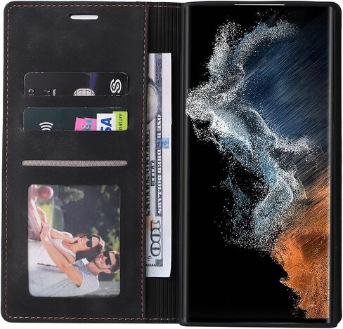 ZZXX Samsung Galaxy A03S Case Wallet with [RFID Blocking] Card Slot Photo Fram Kickstand Magnetic Soft Leather Flip Fold Case for Samsung Galaxy A03S Wallet Case(Black) in Saudi Arabia