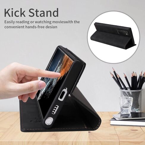 ZZXX Samsung Galaxy A03S Case Wallet with [RFID Blocking] Card Slot Photo Fram Kickstand Magnetic Soft Leather Flip Fold Case for Samsung Galaxy A03S Wallet Case(Black) in Saudi Arabia