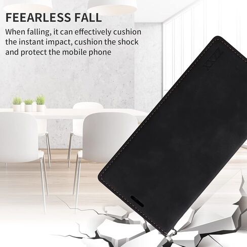 ZZXX Samsung Galaxy A03S Case Wallet with [RFID Blocking] Card Slot Photo Fram Kickstand Magnetic Soft Leather Flip Fold Case for Samsung Galaxy A03S Wallet Case(Black) in Saudi Arabia