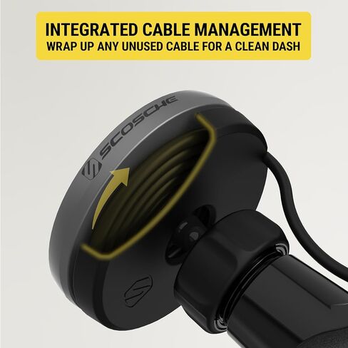 Scosche MEQMRAMPS MagicMount Qi2 15W Wireless Car Charger Mount w/AMPS Mounting Plate Compatible ProClip Vehicle Specific Mount Bases, Magnetic Phone Holder for MagSafe iPhone 12 & Later in Saudi Arabia