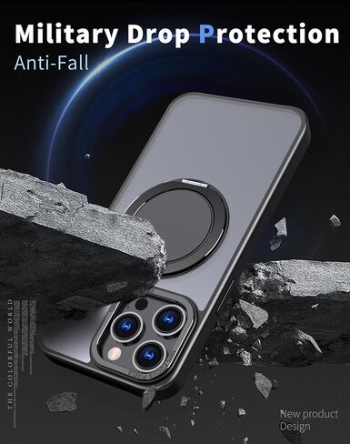 360° Rotation Magnetic Stand for Samsung Galaxy S22 Ultra/S23 Ultra Case with 2 Screen Protectors, Compatible with Magsafe, Military-grade Drop Protection, Kickstand Phone Cover, Black in Saudi Arabia