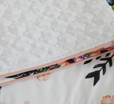 طقم سرير أطفال من Sahaler للأولاد والبنات، ملاءات مناسبة لغرفة الأطفال، بطانية مينكي للأطفال، مجموعات وسائد واقية للأطفال (مجموعة من 3 قطع من الزهور الريش) in Kuwait