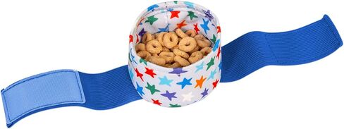 Baby Toddler Snack Bowl Cup with Strap Secures to a Child's Thigh When Seated in a Stroller or Car Seat, Black Check in Saudi Arabia