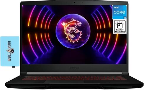 MSI Thin GF63 12UCX Gaming Laptop 15.6" 144Hz FHD IPS (8-Core Intel i5-12450H, 16GB RAM, 1TB PCIe SSD, GeForce RTX 2050, Backlit KYB, WiFi 6, HD Webcam, Win 10 Pro) w/Dockztorm Hub in Saudi Arabia