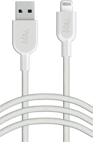 USB-A to Lightning Cable (6ft, MFi Certified) Compatible iPhone iPhone SE, iPhone 11/11 Pro/11 Pro Max, iPhone Xs/MAX, iPhone XR/X/8/7/6S/6/5, iPad (Ultra Fine Braided) (Cable Only) in Saudi Arabia