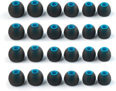 24 PCS/12 Pairs Ear bud Rubber Tips, Replacement Silicone Earbud Tips, iem Ear tips for kz zs10 pro, zs10 pro x,zsn pro x, zsn pro, castor, edx pro, zar, zst, dqs, as24, edx, pr2, zas(blue gray,S/M/L) in Saudi Arabia