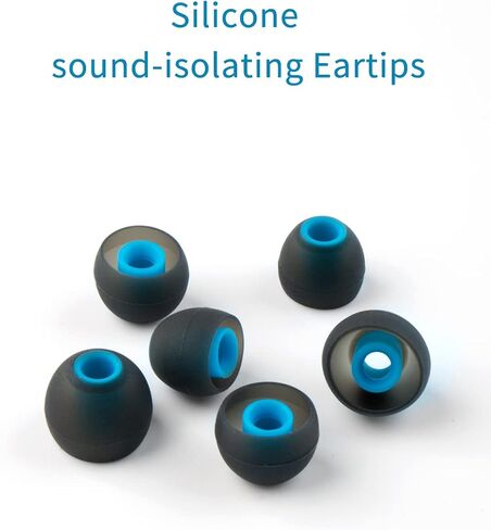 24 PCS/12 Pairs Ear bud Rubber Tips, Replacement Silicone Earbud Tips, iem Ear tips for kz zs10 pro, zs10 pro x,zsn pro x, zsn pro, castor, edx pro, zar, zst, dqs, as24, edx, pr2, zas(blue gray,S/M/L) in Saudi Arabia