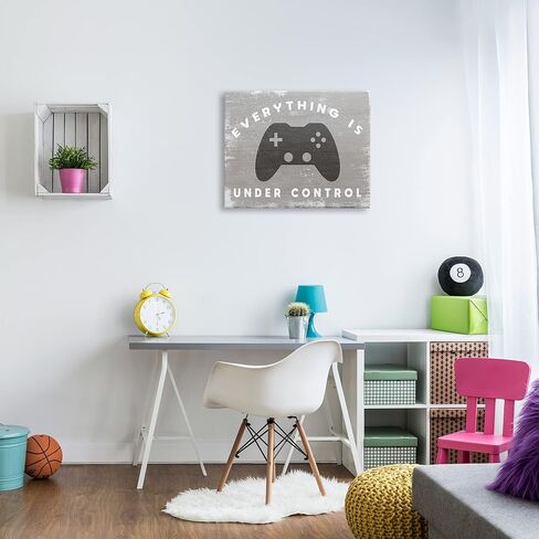 Stupell Industries Everything Rustic Video Game Controller, Designed by Daphne Polselli Canvas Wall Art, 24 x 30, Grey in Saudi Arabia