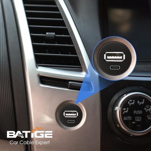 BATIGE USB 3.0 إلى النوع C 3.0 كابل تركيب السيارة مزدوج المنفذ ذكر إلى أنثى تمديد كابل مقاوم للماء لسيارة شاحنة قارب دراجة نارية لوحة القيادة - 3 قدم in Kuwait