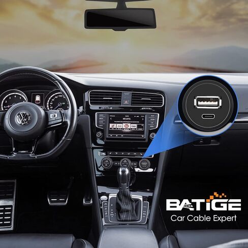BATIGE USB 3.0 إلى النوع C 3.0 كابل تركيب السيارة مزدوج المنفذ ذكر إلى أنثى تمديد كابل مقاوم للماء لسيارة شاحنة قارب دراجة نارية لوحة القيادة - 3 قدم in Kuwait
