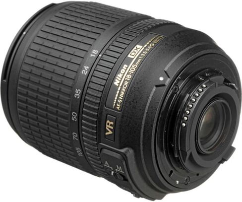 Nikon AF-S DX NIKKOR 18-105mm f/3.5-5.6G ED VR Lens (2179) + 64GB Memory Card + Filter Kit + BackPack + Card Reader + Corel Photo Software + Flex Tripod + Cap Keeper + Cleaning Kit (Renewed) in Saudi Arabia