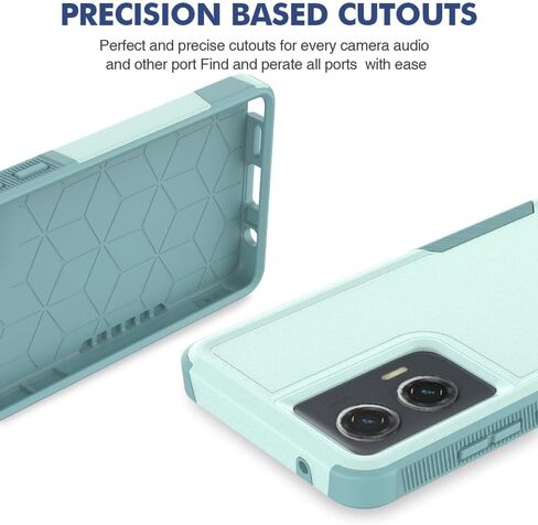 for Motorola Moto G Stylus 5G 2024 Case with Tempered Glass Screen Protector,Dual Layer Heavy Duty Cell Phone Cover Tough Rugged Bumper Shockproof Protective Case Cover (Mint Green) in Saudi Arabia