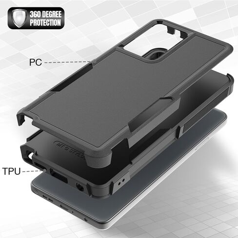 for Motorola Moto G Stylus 5G 2024 Case with Tempered Glass Screen Protector,Dual Layer Heavy Duty Cell Phone Cover Tough Rugged Bumper Shockproof Protective Case Cover (Mint Green) in Saudi Arabia