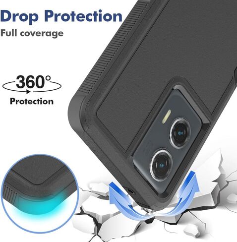 for Motorola Moto G Stylus 5G 2024 Case with Tempered Glass Screen Protector,Dual Layer Heavy Duty Cell Phone Cover Tough Rugged Bumper Shockproof Protective Case Cover (Mint Green) in Saudi Arabia