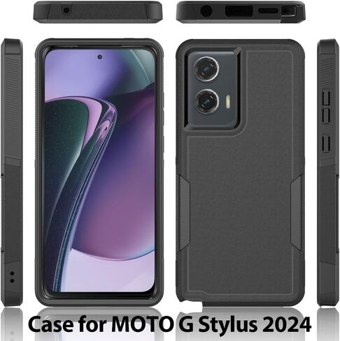 for Motorola Moto G Stylus 5G 2024 Case with Tempered Glass Screen Protector,Dual Layer Heavy Duty Cell Phone Cover Tough Rugged Bumper Shockproof Protective Case Cover (Mint Green) in Saudi Arabia