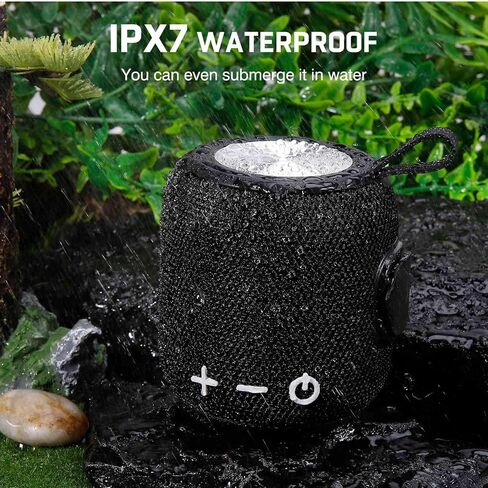 UrbanX Bluetooth Speaker: Powerful Stereo Sound, IPX7 Waterproof, True Wireless Stereo Pairing, Portable Design, Latest Bluetooth V5.2 - Perfect for Beach, Outdoor, Home, Parties- Black in Saudi Arabia