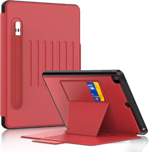 DUNNO Case for iPad 9th/ 8th/ 7th Generation (iPad 10.2-Inch 2021/2020/2019), Shockproof Magnetic Multi-Angles Stand Cover Case with Pen Holder & Card Pocket, Auto Wake/Sleep (Black) in Saudi Arabia