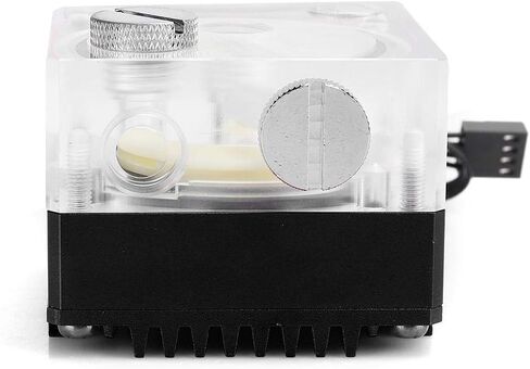 500L / H Water Cooling Pump for PC CPU Pump Liquid Cooling Acrylic Aluminum Computer Accessory Heat Sink Mute for PWM Control 9.6W G1 / 4 Thread CPU Water Cooling Pump(Black) in Saudi Arabia
