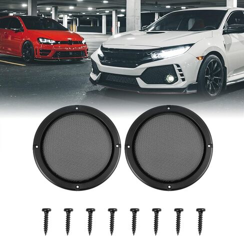 X AUTOHAUX 2pcs Grill Cover 5" Mesh Protector Car Speaker Cover Woofer Subwoofer Grill in Saudi Arabia