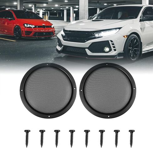 X AUTOHAUX 2pcs Grill Cover 5" Mesh Protector Car Speaker Cover Woofer Subwoofer Grill in Saudi Arabia