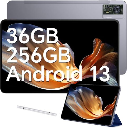OUKITEL OT5 Tablet 12 inch 2K Display 2.2GHz Gaming Tablet with Pen, 36GB RAM 256GB/2TB ROM 11000mAh Battery Android 13 Helio G99 4G LTE/5G WiFi, Four Speakers, 16MP+2MP+8MP, GPS,Face ID,OTG,Dual SIM in Saudi Arabia