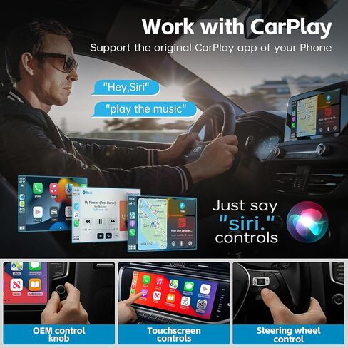 محول Carplay اللاسلكي، يحول السلكي إلى ترقية لاسلكية 2024 Apple Carplay Dongle - التوصيل والتشغيل، 5.8 جيجا هرتز WiFi، اتصال تلقائي سريع مناسب لسيارات Carplay السلكية في المصنع من 2015 وiPhone iOS 10+ in Saudi Arabia