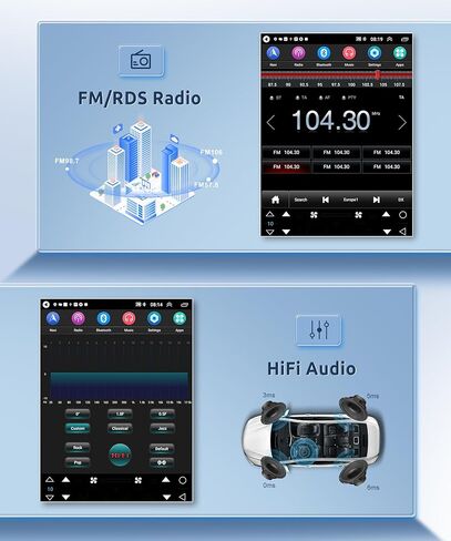 【2+64G】 لسيارة Toyota RAV4 2013-2018 (Auto A/C) راديو السيارة Android مع Carplay اللاسلكي Android Auto، شاشة لمس 9.7 بوصة تدعم البلوتوث، GPS، WiFi، FM، صوت HiFi، SWC، كاميرا احتياطية عالية الدقة in Saudi Arabia