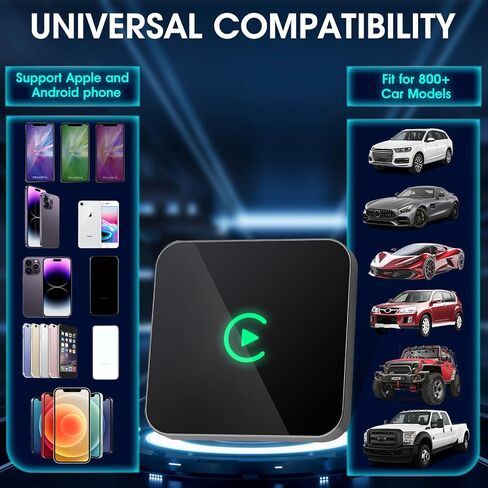 Wireless CarPlay Adapter 2024 Upgrade, Converting Wired CarPlay to Wireless Control, Plug and Play car Wireless Adapter, Suitable for Cars, Android and Apple iPhone iOS 10+ in Saudi Arabia