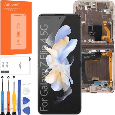 Original Screen for Samsung Galaxy Z Flip 4 Inner Foldable Screen Replacement for Galaxy Z Flip 4 5G LCD Screen SM-F721B Touch Display Digitizer Assembly Repair Parts (Blue with Frame)(US Version) in Saudi Arabia
