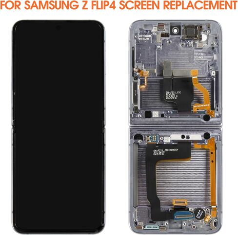 Original Screen for Samsung Galaxy Z Flip 4 Inner Foldable Screen Replacement for Galaxy Z Flip 4 5G LCD Screen SM-F721B Touch Display Digitizer Assembly Repair Parts (Blue with Frame)(US Version) in Saudi Arabia