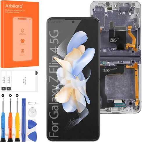 Original Screen for Samsung Galaxy Z Flip 4 Inner Foldable Screen Replacement for Galaxy Z Flip 4 5G LCD Screen SM-F721B Touch Display Digitizer Assembly Repair Parts (Blue with Frame)(US Version) in Saudi Arabia