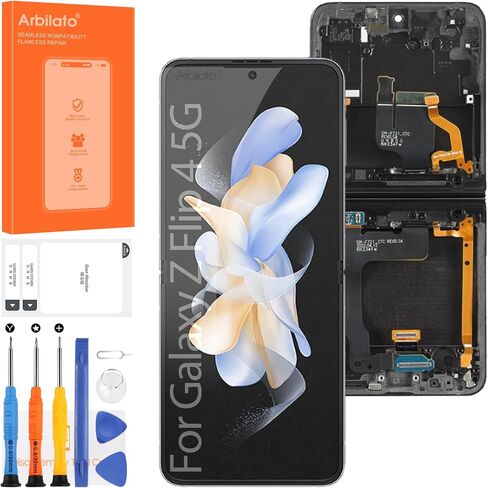 Original Screen for Samsung Galaxy Z Flip 4 Inner Foldable Screen Replacement for Galaxy Z Flip 4 5G LCD Screen SM-F721B Touch Display Digitizer Assembly Repair Parts (Blue with Frame)(US Version) in Saudi Arabia