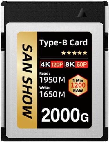 Professional CFexpress Type B Memory Card 260GB -Ideal for 4K & 8K RAW Video, High-Speed Photography, and Professional Use - Compatible with Canon, Nikon, Sony Cameras in Saudi Arabia