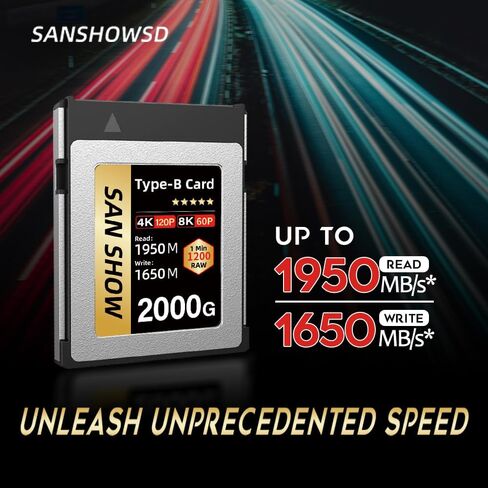 Professional CFexpress Type B Memory Card 260GB -Ideal for 4K & 8K RAW Video, High-Speed Photography, and Professional Use - Compatible with Canon, Nikon, Sony Cameras in Saudi Arabia