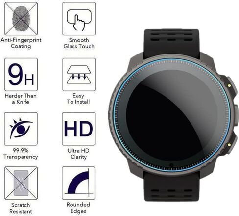Compatible for Suunto Vertical Screen Protector, 9H Anti-Scratch Tempered Glass Protective Film for Vertical GPS Watch (3PCS) in Saudi Arabia