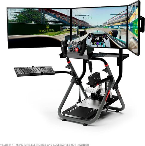 حامل عجلة سباق اكستريم سيم قمرة القيادة SXT V2 Racing Simulator - حامل عجلة السباق إصدار أحمر لـ Logitech G25، G27، G29، G920، G923، Thrustmaster وFanatec - تتضمن أقفال العجلات in Saudi Arabia
