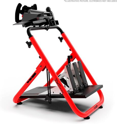 حامل عجلة سباق اكستريم سيم قمرة القيادة SXT V2 Racing Simulator - حامل عجلة السباق إصدار أحمر لـ Logitech G25، G27، G29، G920، G923، Thrustmaster وFanatec - تتضمن أقفال العجلات in Saudi Arabia