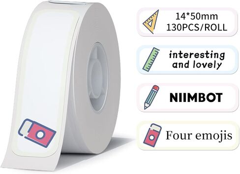 Label Maker Tape Compatible for NIIMBOT D11 D110 D101, Thermal Sticker Paper 0.55'' x 1.97'' Waterproof Labeling Tape Replacement 130 Labels/Roll (14×50mm) in Saudi Arabia