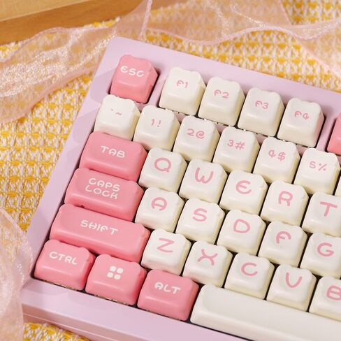 Akko PBT Keycaps Set, Dim Sum Bear OEM Profile 122-Key PBT Keycaps for Mechanical Keyboards in Saudi Arabia