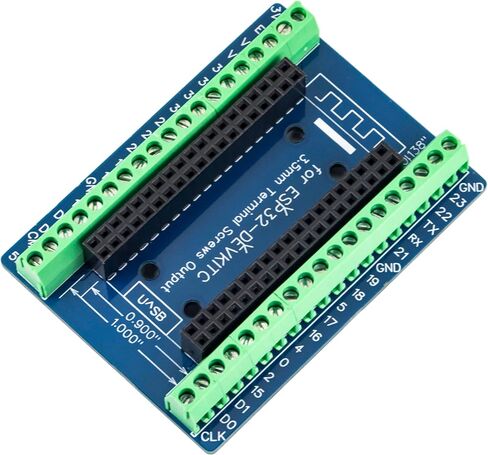 for ESP32 Breakout GPIO Expansion Board 3.5mm 0.14" Pitch Terminal for 0.9" or 1.0" Size ESP32 Module for ESP-WROOM-32 ESP32-DevKitC in Kuwait