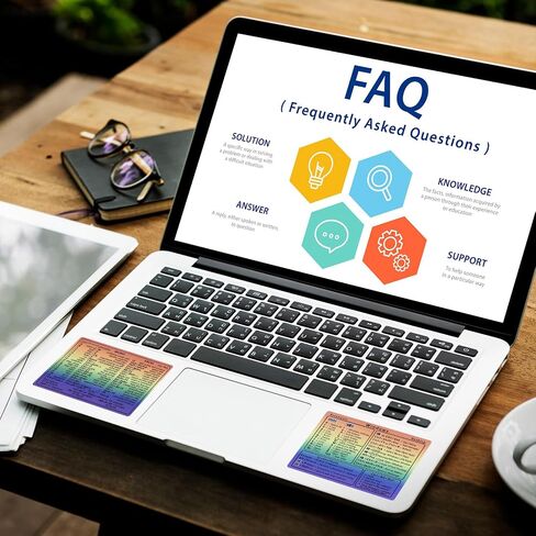 2 Pcs Laptop Shortcuts Stickers, Word/Excel Quick Reference Guide Keyboard Shortcut Stickers Notebook PVC Keyboard Shortcuts Lable Stickers for Any PC Laptop or Desktop(White) in Kuwait