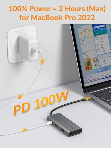 iDsonix 5-in-1 Aluminum USB C Hub Docking Station with 4K HDMI, 60W Power Delivery, USB 3.0 5Gbps Data Ports, for MacBook Air/Pro, iPad, HP, Dell and More (Grey) in Saudi Arabia