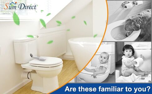 قفل مرحاض آمن للأطفال من SumDirect - 3 قطع قفل مقعد مرحاض لاصق مطور مضاد للأطفال للأطفال الصغار والأطفال والحيوانات الأليفة مع لاصق قوي، بدون تركيب أدوات (3 قطع، أبيض) in Kuwait