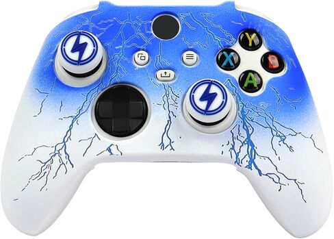 ROTOMOON Lightning Silicone Controller Skins for Xbox Series S/X Controller with 2 Thumb Grips, Sweat-Proof Anti-Slip Controller Cover Skin Protector in Saudi Arabia